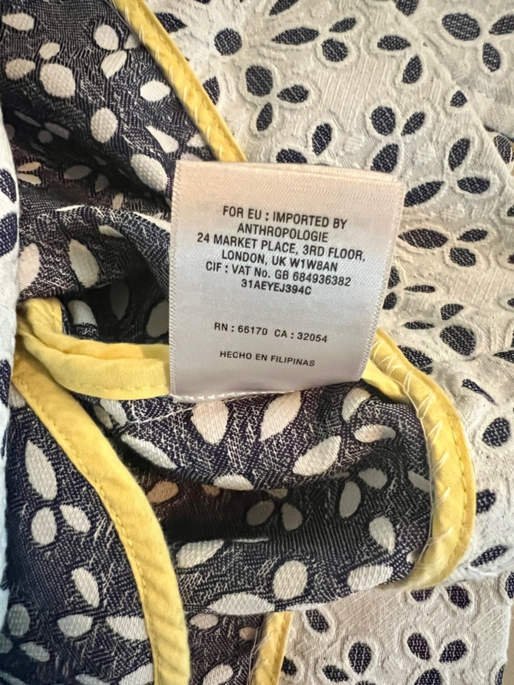 Elevenses White Floral Jean Jacket with Blue eyelet - Picture 12 of 16